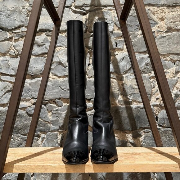Chanel 2007 Black Cut Out Gladiator Riding Boots - Picture 5 of 15
